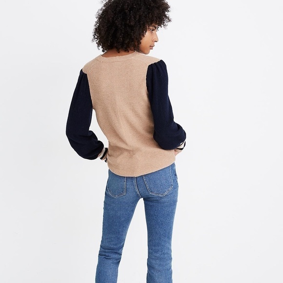 Madewell Colorblock Baybrook Pullover Sweater - Picture 2 of 7